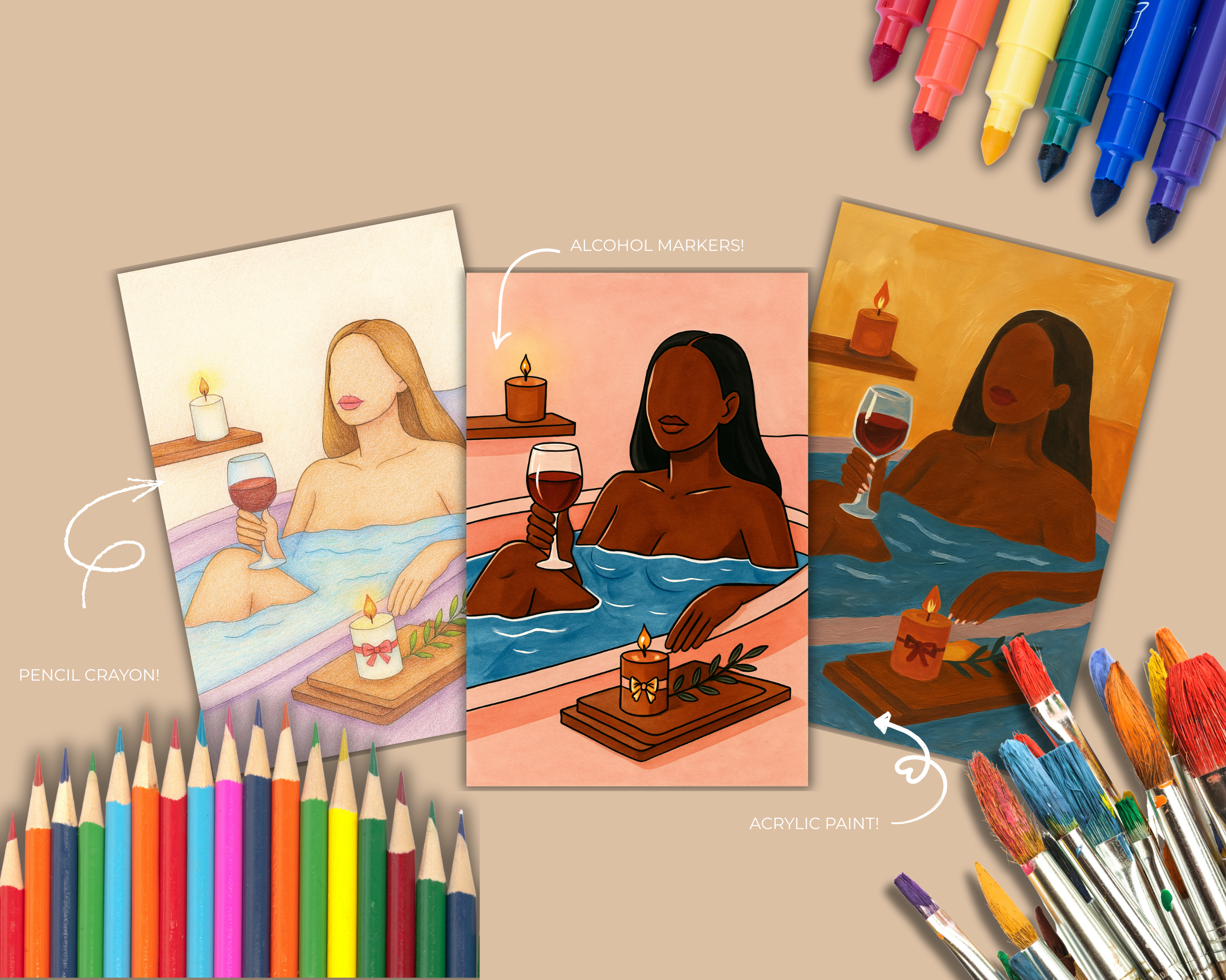 Black Koffee 20 Premium Colouring Sheets - Volume I