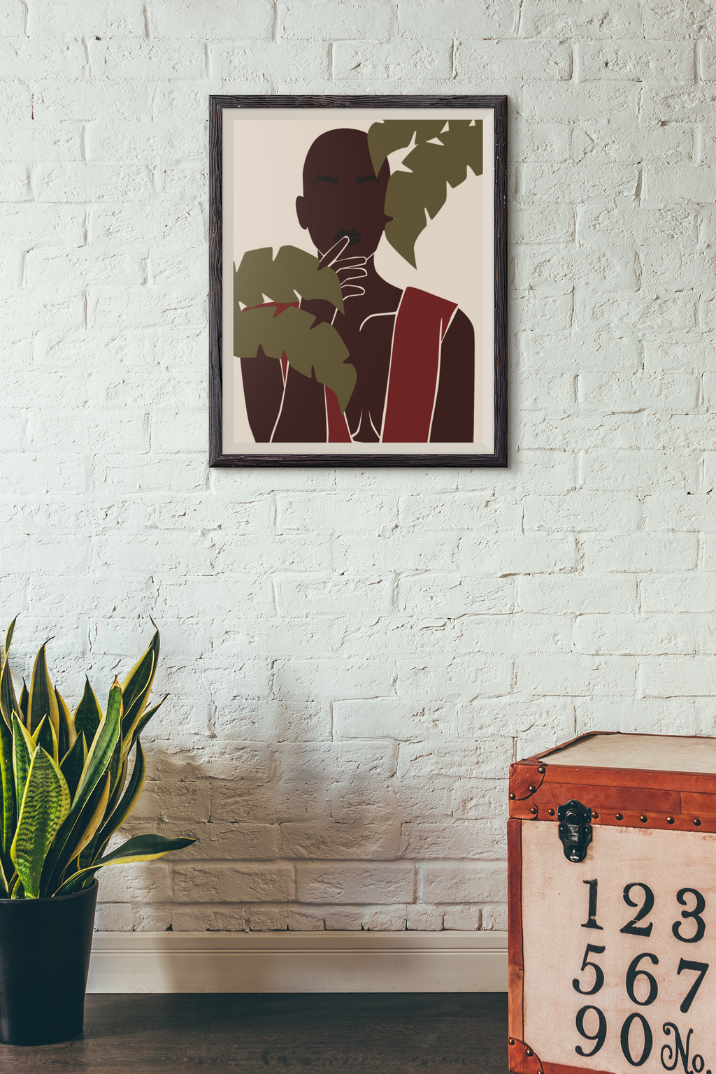 Woman Trio Wall Art Prints – Minimalist Brown & Gold Portrait Set of 3, Modern Boho Decor