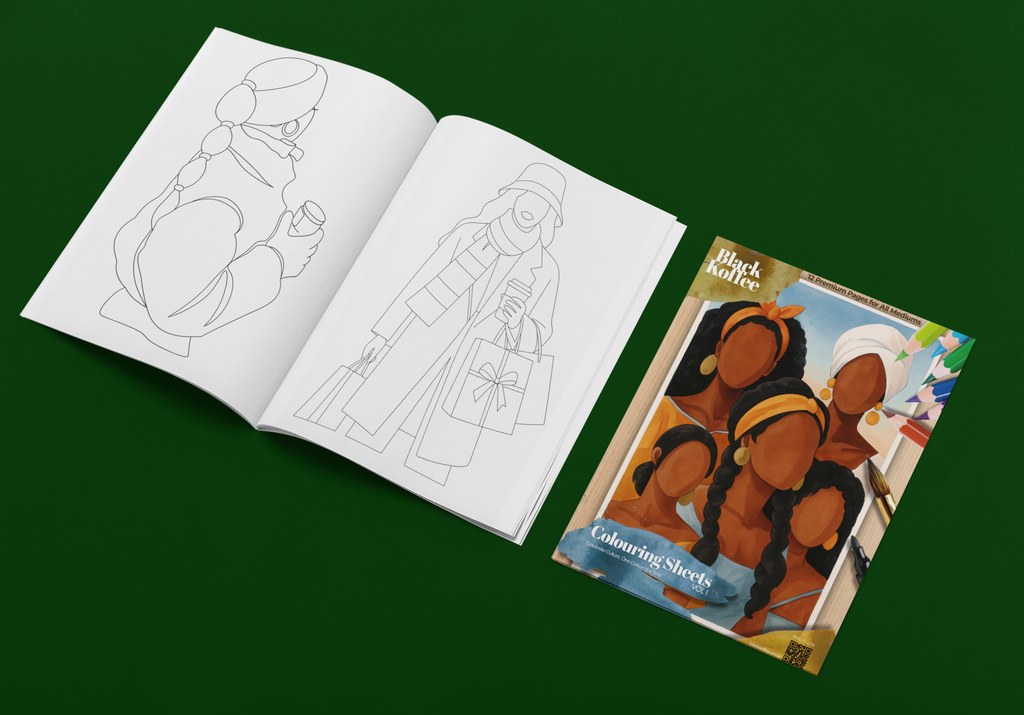 Black Koffee 20 Premium Colouring Sheets - Volume I