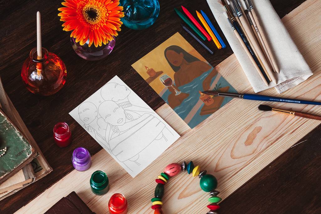 Black Koffee 20 Premium Colouring Sheets - Volume I